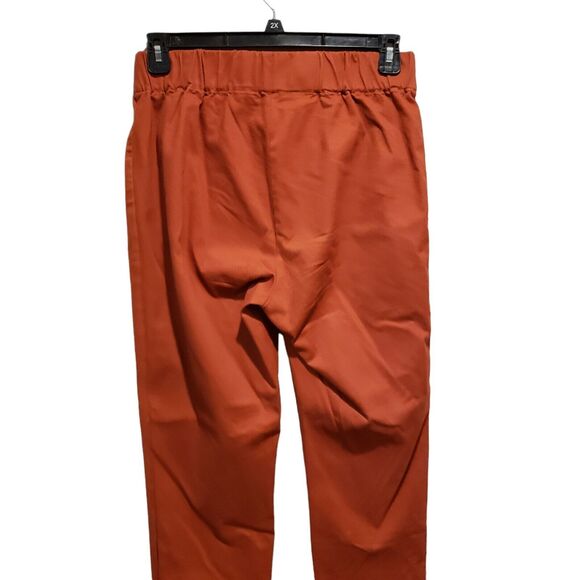 Soft Surroundings Colorful Sz MT Rust Elastic Waist Pull On Snap Ankle Leggings - Picture 10 of 10